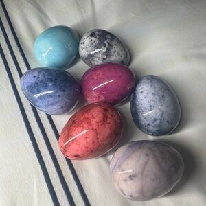 Williams Sonoma Alabaster Easter Eggs (x7)